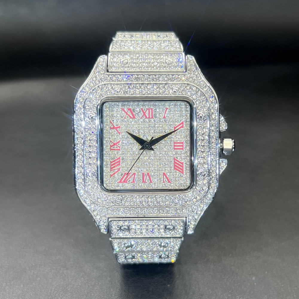 MISSFOX Iced Out Men Watch Squ - Luxury Watch Iceberg recension och pris