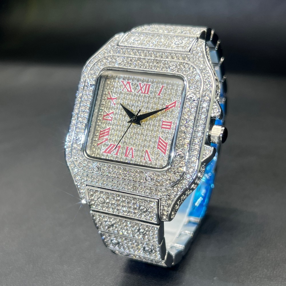 MISSFOX Iced Out Men Watch Squ - Luxury Watch Iceberg recension och pris