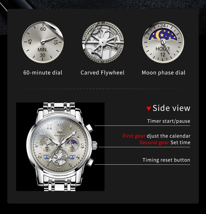 OLEVS 2900 Mens Watch Chronogr - Luxury Watch Maker recension och pris