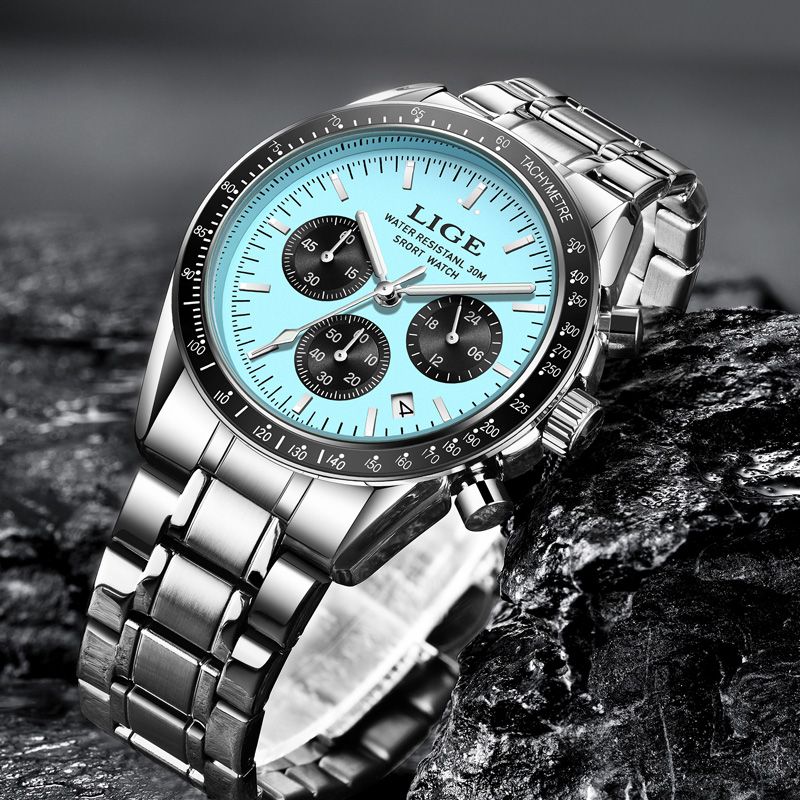 LIGE Top Brand Luxury New Men  - Luxury Watch Investment recension och pris