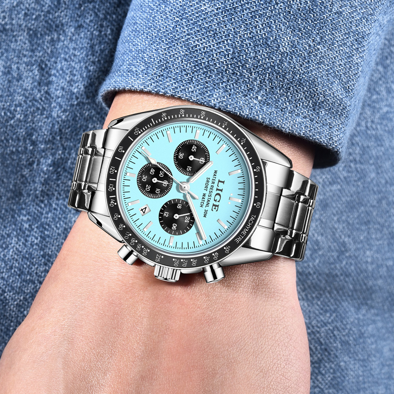 LIGE Top Brand Luxury New Men  - Luxury Watch Investment recension och pris