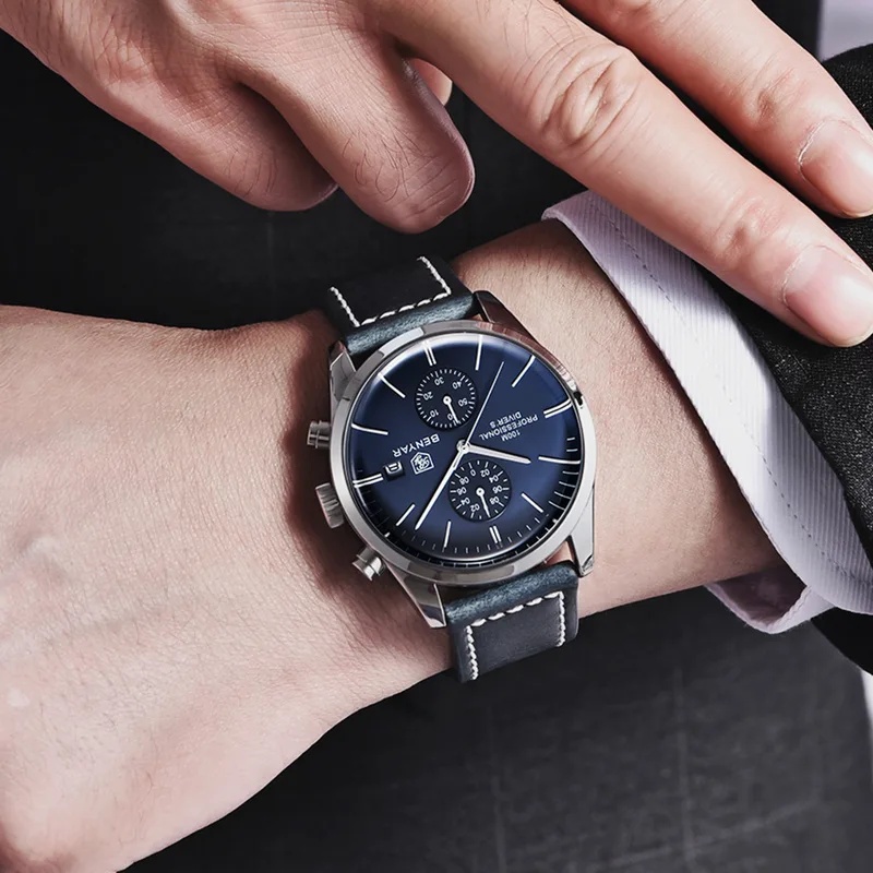 BENYAR Leather Men Quartz Wris - Luxury Watch Maker recension och pris